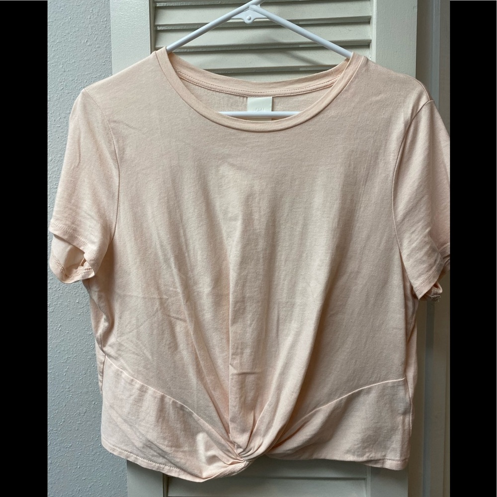 💓H&M • light pink top • L • EUC